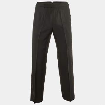 Tom Ford Black Wool & Mohair Tailored Pants S