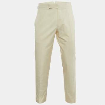 Tom Ford Ivory Cotton Chino Pants M