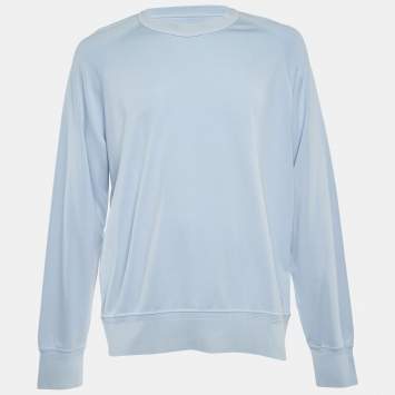 Tom Ford Light Blue Cotton Crew Neck Sweatshirt 4XL