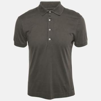 Tom Ford Grey Jersey Polo T-Shirt M