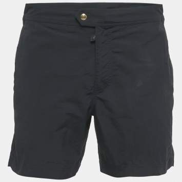 Pre Owned Tom Ford Navy Blue Nylon Shorts L