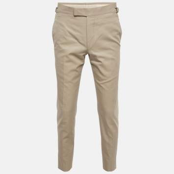 Pre Owned Tom Ford Beige Cotton Formal Trousers S