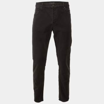 مملوكة مسبقًا Tom Ford Black Cotton Slim Pants XL