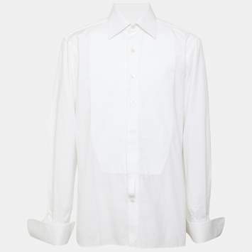 Pre Owned Tom Ford White Cotton Long Sleeve Shirt M