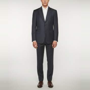 Pre Owned Tom Ford Navy Blue Wool Shelton Suit and Pants Set XL