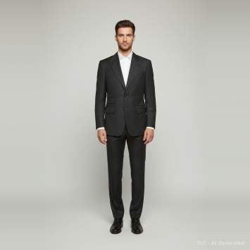 Pre Owned Tom Ford Black Striped Wool Shelton Suit XL