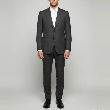 Pre Owned Tom Ford Grey Wool Shelton Single Breasted Suit XL