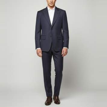 Pre Owned Tom Ford Navy Blue Striped Wool Single Breasted Shelton Suit L