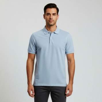 Pre Owned Tom Ford Light Blue Cotton Pique Polo T-Shirt XXL