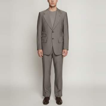 مملوكة مسبقًا Tom Ford Grey Wool Blend Single Breasted Suit L