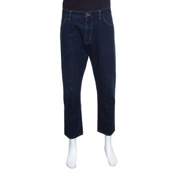 مملوكة مسبقًا Tom Ford Indigo Dark Wash Denim Straight Fit Jeans XXL