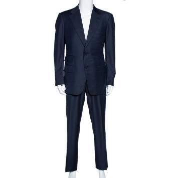 Pre Owned Tom Ford Navy Blue Wool Tailored Suit XL