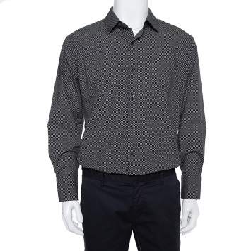 Pre Owned Tom Ford Monochrome Cotton Button Front Shirt 3XL 