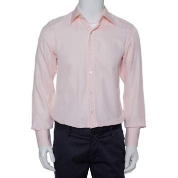Pre Owned Tom Ford Pink Patterned Cotton Button Front Shirt M