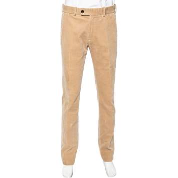 Pre Owned Tom Ford Beige Corduroy Straight Leg Pants L