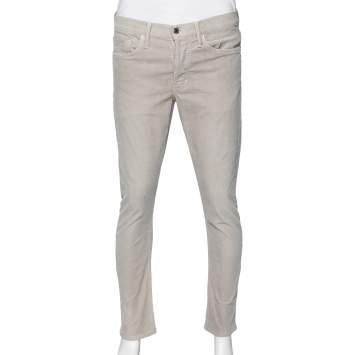 Pre Owned Tom Ford Grey Corduroy Slim Fit Pants L