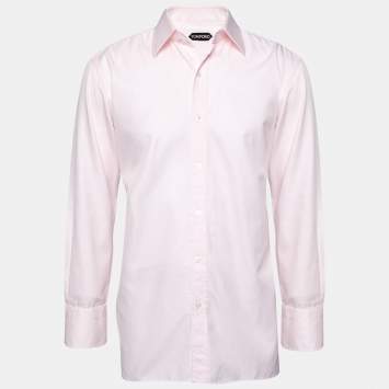 Pre Owned Tom Ford Pink Cotton Long Sleeve Shirt XS