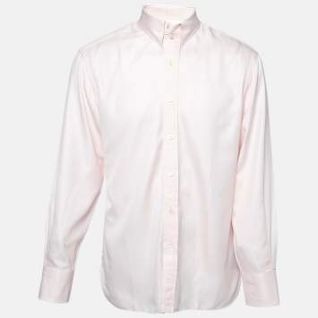Pre Owned Tom Ford Pink Cotton Button Down Shirt L