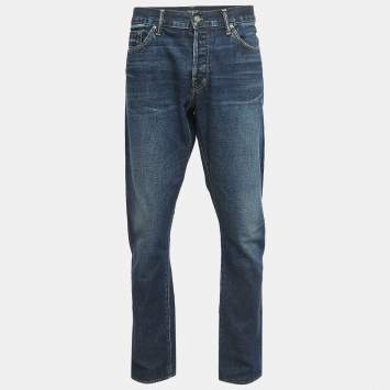 Pre Owned Tom Ford Blue Washed Denim Straight Fit Jeans XXL Waist 38"