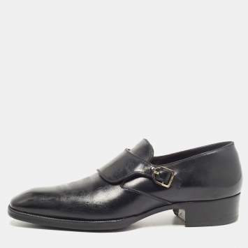 Pre Owned Tom Ford Black Leather Oxfords Size 43.5
