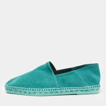 Pre Owned Tom Ford Blue Suede Barnes Slip On Espadrille Size 45