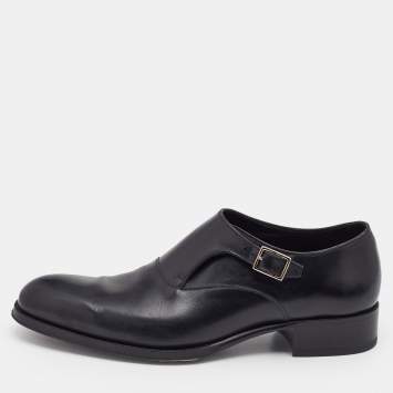 Tom Ford Black Leather Buckle Oxfords Size 44