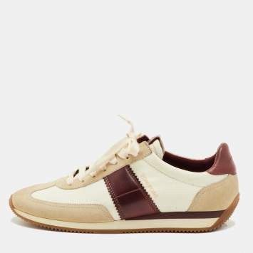مملوكة مسبقًا Tom Ford Archer Size 40 Multicolor Canvas, Leather Suede Low Top Sneakers