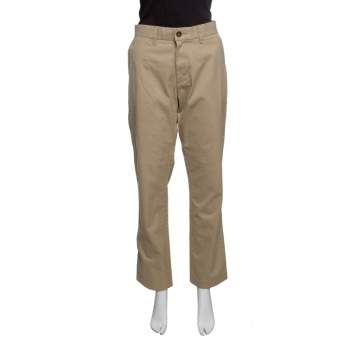 Pre Owned Tommy Hilfiger Beige Cotton Tailored Fit Chino Pants M