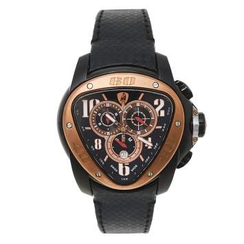 Pre Owned Tonino Lamborghini Black Two-Tone Stainless Steel Spyder 901BGL Men's Wristwatch 55 mm