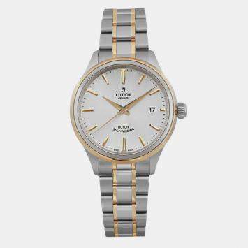 Tudor Silver Stainless Steel Style 12503-00020 Automatic Men's Wristwatch 38 mm