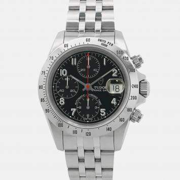 Tudor Prince Date 79280 Automatic Black Stainless Steel Men's Wristwatch 40 mm