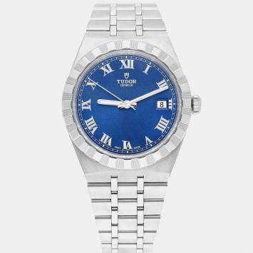 Pre Owned Tudor Royal M28500-0005 Automatic Blue Stainless Steel Men's Wristwatch 38 mm
