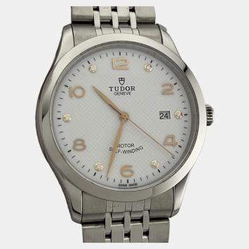 Pre Owned Tudor 1926 91650 Automatic White Diamond Stainless Steel Men's Wristwatch 41 mm