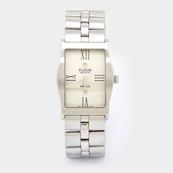 Pre Owned Tudor Silver Stainless Steel Archeo 30110 Men's Wristwatch 28 mm
