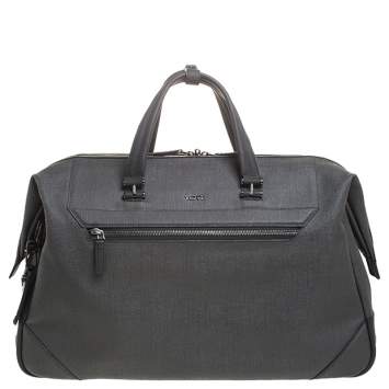 Pre Owned Tumi Dark Grey Coated Canvas Ashton Lenox Duffel Bag