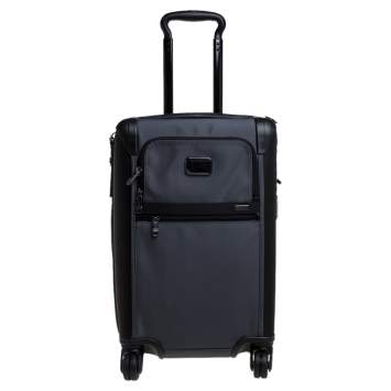 Pre Owned Tumi Grey/Black Nylon Alpha 2 International Expandable 4 Wheel Carry On Luggage