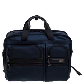 مملوكة مسبقًا TUMI Navy Blue Nylon Gen 4.2 Three Way Briefcase Bag