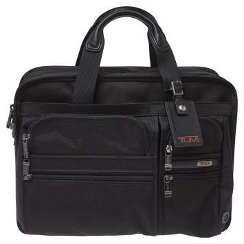 مملوكة مسبقًا TUMI Black Nylon Gen 4.2 Expandable Organizer Laptop Briefcase