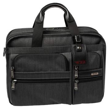Pre Owned TUMI Grey Nylon Gen 4.2 Expandable Organizer Laptop Briefcase