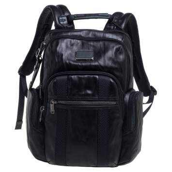 Pre Owned TUMI Black Leather Nellis Backpack