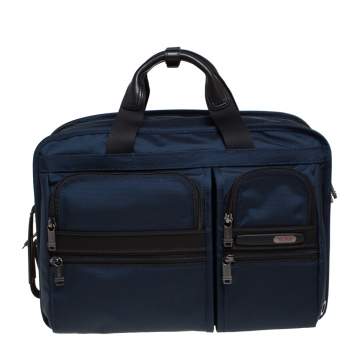 مملوكة مسبقًا TUMI Navy Blue Nylon Gen 4.2 Three Way Briefcase 