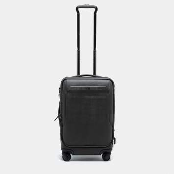 Pre Owned TUMI Grey/Black PVC and Leather Ashton International Dual Access Suitcase
