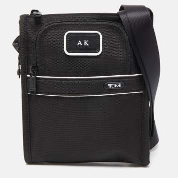 Pre Owned Tumi Black Nylon Alpha Pocket Messenger Bag 