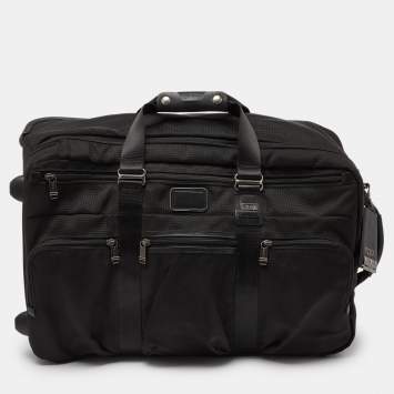 Pre Owned Tumi Black Nylon Alpha Bravo Bremerton Carry On Luggage