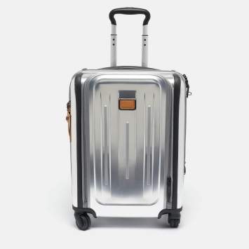 Pre Owned TUMI Silver Polycarbonate Continental Expandable 4 Carry On Luggage