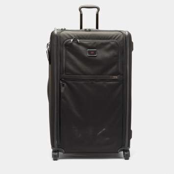 Pre Owned TUMI Black Nylon 4 Wheeled Alpha 3 Worldwide Trip Expandable Packing Case
