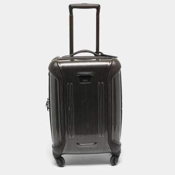 Pre Owned TUMI Brown Polycarbonate 4 Wheeled Vapor Carry-On Luggage