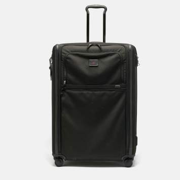 Pre Owned TUMI Black Nylon 4 Wheeled Alpha 3 Expandable Extended Trip Luggage