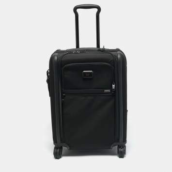 Pre Owned TUMI Black Nylon 4 Wheeled Alpha 3 Expandable Dual Access International Carry-On Luggage