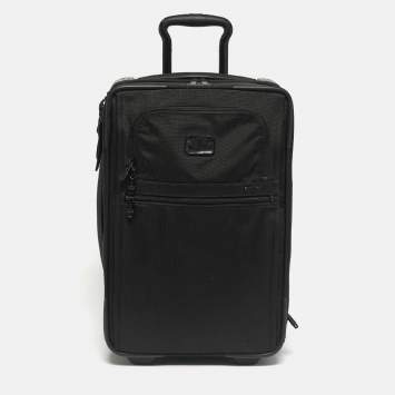 Pre Owned TUMI Black Nylon Alpha Bravo 2 International Office 4 Wheeled Carry On Luggage